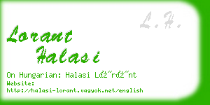 lorant halasi business card